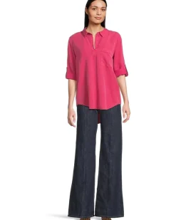 Roll Tab Sleeve Patch Pocket Tunic