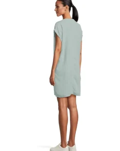 Roll-Up Short Dolman Sleeve Shift Dress