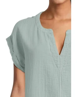 Roll-Up Short Dolman Sleeve Shift Dress