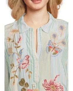 Ruffle Sleeve Henley Tunic - Florrie