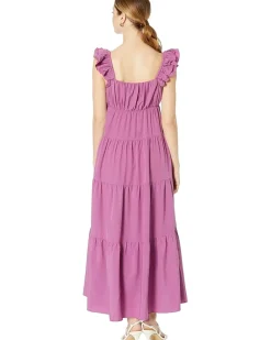 Ruffle Sleeve Maxi Dress
