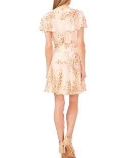 Ruffle Yoke Waist Tie Dress