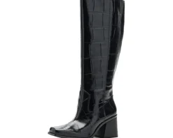 Sangeti Stacked Heel Knee High Boot