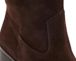 Sangeti Wide Calf Stacked Heel Knee High Boot