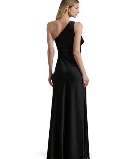 Satin Charmeuse One Shoulder Gown
