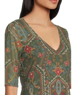 Sayler Mesh Midi Dress Skylar Bloom