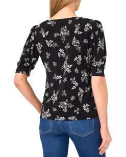 Scoop Neck Short Sleeve Knit Top