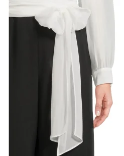 Scuba Crepe Chiffon Combo Jumpsuit