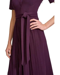 Scuba Crepe Pleated Skirt Aline