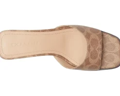 Sculpted C Coated Canvas Block Heel Sandals