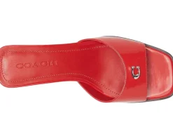 Sculpted C Leather Block Heel Sandals