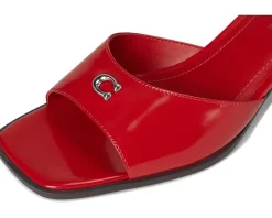 Sculpted C Leather Block Heel Sandals