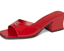 Sculpted C Leather Block Heel Sandals