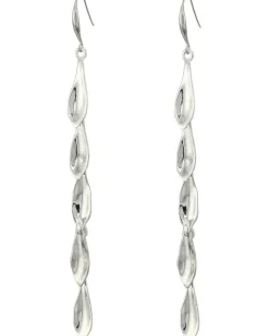 Sculptural Petal Linear Earrings