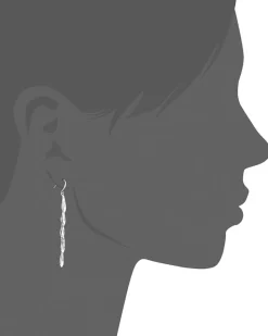 Sculptural Petal Linear Earrings