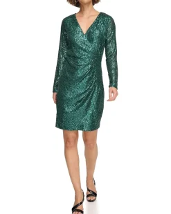 Sequin Side Ruched Dress