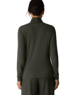 Sheer Knit Turtle Neck Top