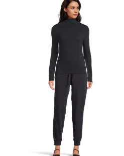 Sheer Knit Turtle Neck Top