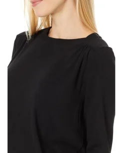 Shelby Ruched Shoulder 3/4 Sleeve Tee