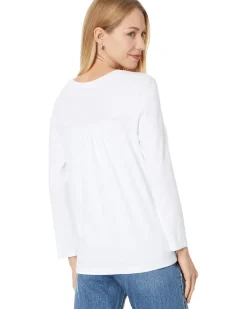 Shelby Ruched Shoulder 3/4 Sleeve Tee