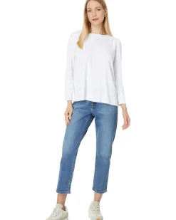 Shelby Ruched Shoulder 3/4 Sleeve Tee