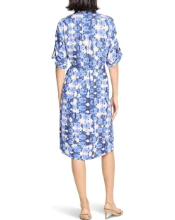 Shibori Stone Belted Devon Dress