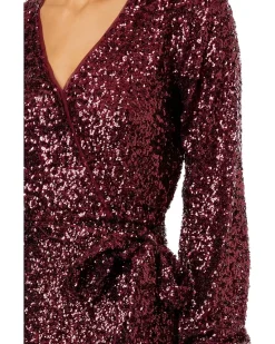 Short Sequins with Belt Tie