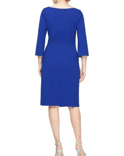 Short Sheath Dress with Split Sleeves