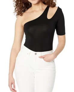 Short Sleeve Asymmetrical Bodysuit