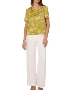 Short Sleeve Crew Neck Blouse