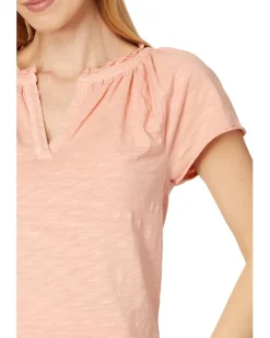 Short Sleeve Henley Swing Top