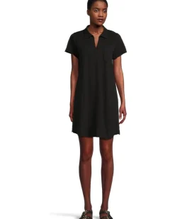 Short Sleeve Johnny Collar Dress