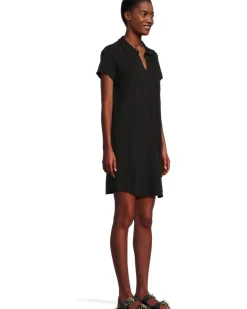 Short Sleeve Johnny Collar Dress