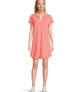 Short Sleeve Johnny Collar Dress