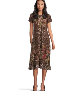 Short Sleeve Ruffle Hem Dress Malaya