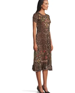 Short Sleeve Ruffle Hem Dress Malaya