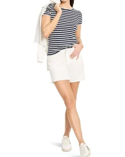 Short Sleeve Scoop Neck Striped Tee