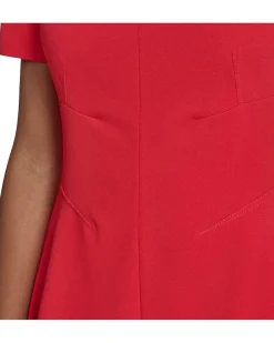 Short Sleeve Scuba Crepe A-Line