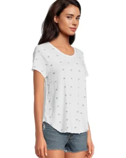 Short Sleeve Shirttail Crew Neck Tee