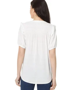 Short Sleeve Smocked Yoke Top