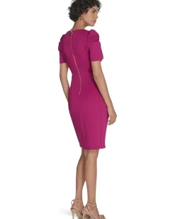 Short Sleeve Square Neck Sheath