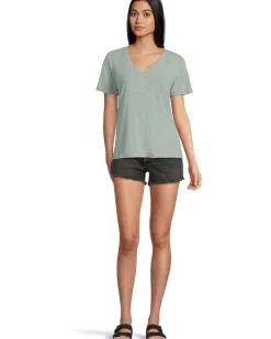 Short Sleeve V-Neck Boxy Tee