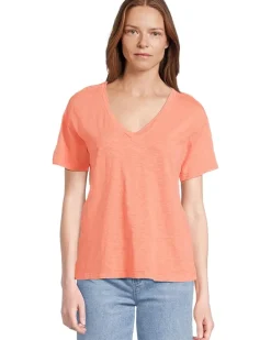 Short Sleeve V-Neck Boxy Tee