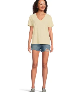 Short Sleeve V-Neck Boxy Tee