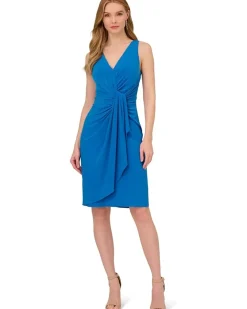 Side Draped Stretch Jersey Dress