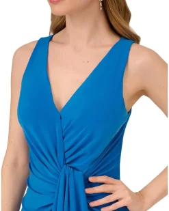 Side Draped Stretch Jersey Dress