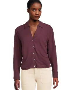 Side Pleat Button-Down