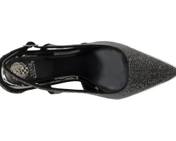 Sindreea Rhinestone Block Heel Slingback Pump