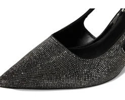 Sindreea Rhinestone Block Heel Slingback Pump