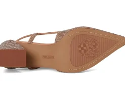 Sindreea Rhinestone Block Heel Slingback Pump